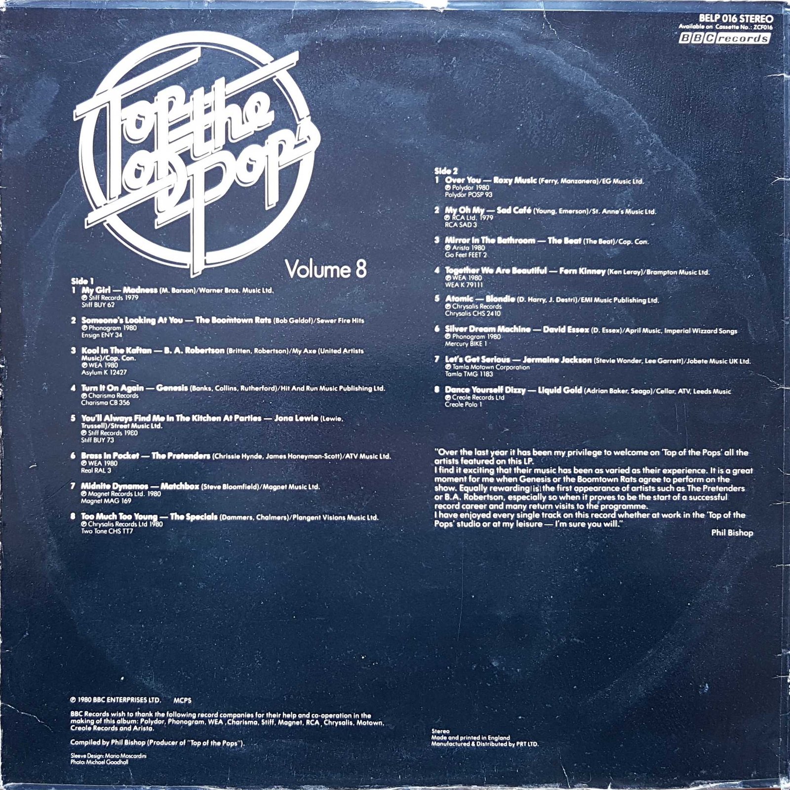 Back cover of BELP 016